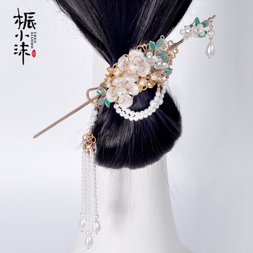桭小沫洛城束发扣diy手工头饰自制材料包发簪流苏古风汉服自制 - 封面