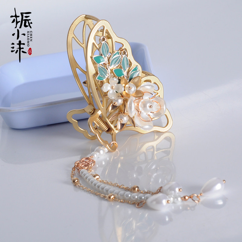 桭小沫洛城抓夹手工古风饰品diy材料包发饰汉服头饰簪子流苏自制