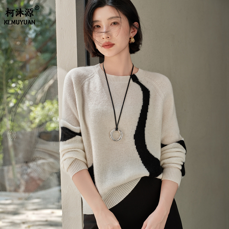 2025新款纯山羊绒衫女式圆领