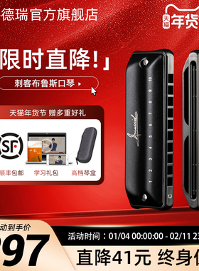 JDR嘉德瑞Assassin刺客布鲁斯蓝调十孔口琴10孔C调专业演奏paddy