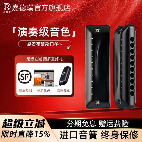 初学推荐嘉德瑞10孔布鲁斯口琴
