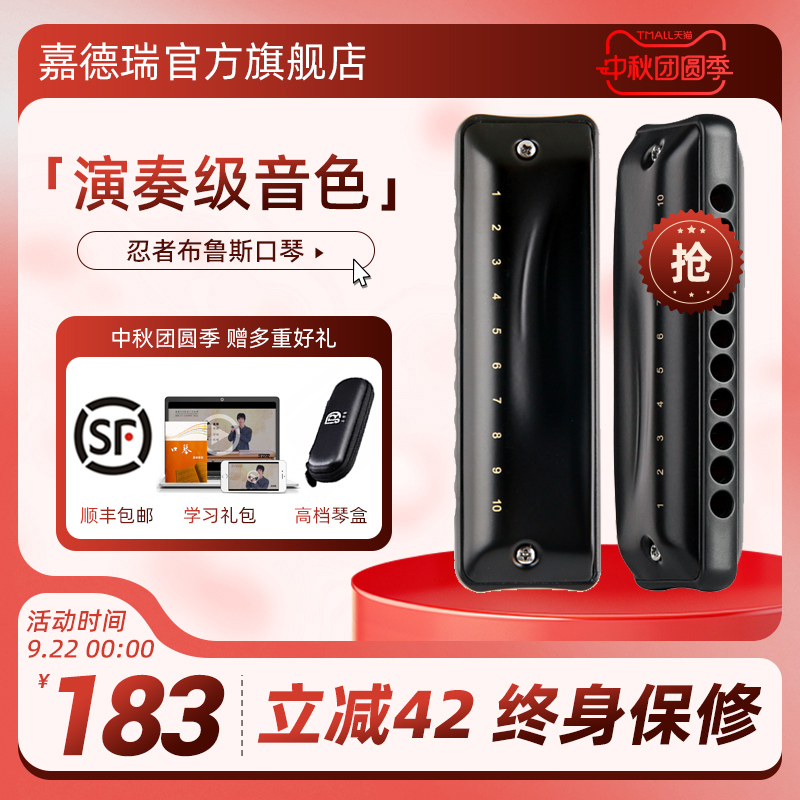 初学推荐嘉德瑞10孔布鲁斯口琴