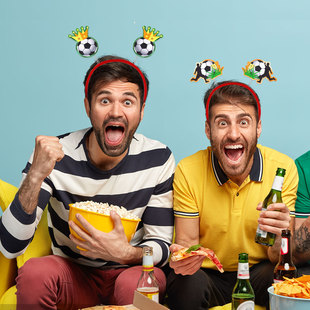 亚马逊足球发箍2026美加墨头饰啦啦队球迷装饰加油助威头箍