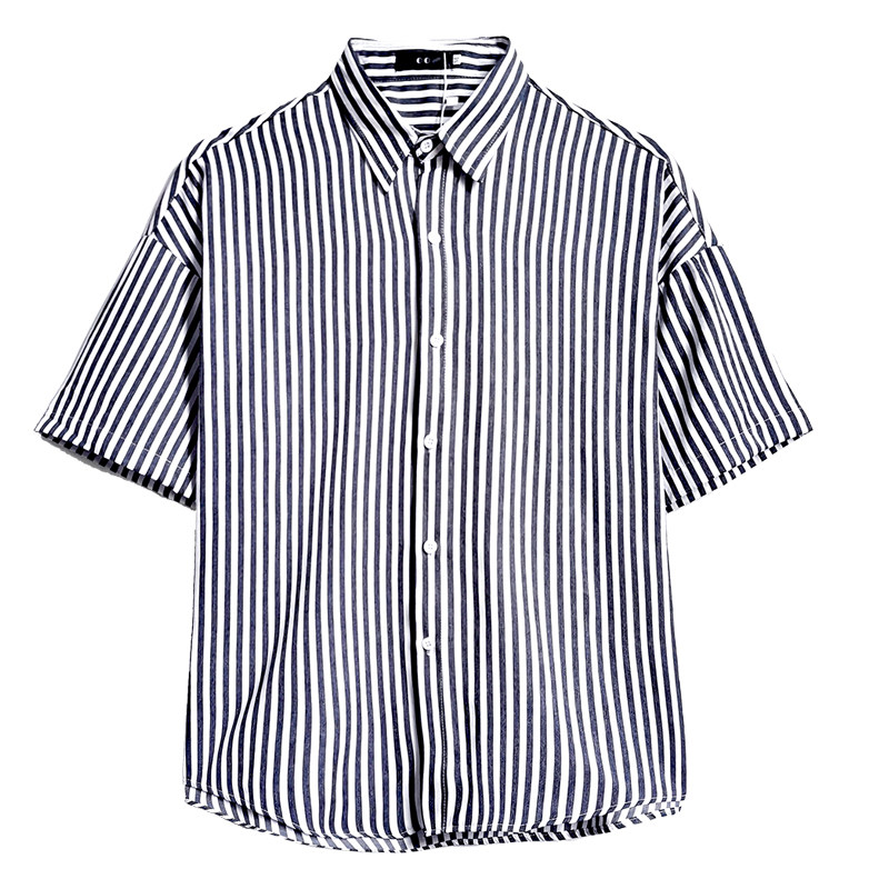 714-D645P45/2025夏季情侣装发型师夜店餐厅工作服衬衫宽松S-5XL,男装衬衫,星座714(原C313)