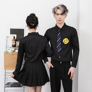 714-C3068P40控59/2025春季长袖衬衫男女餐厅奶茶店ktv酒吧工作服