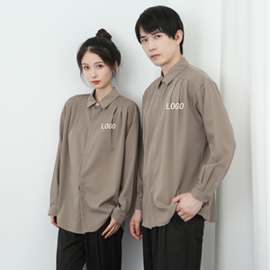 714-D3043P45控65/2026春季新款韩系宽松衬衫娱乐场所餐厅工作服图片