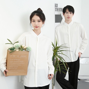 714-D3042P45控65/2025春季衬衫韩系宽松版立领衬衫时尚工作服潮图片