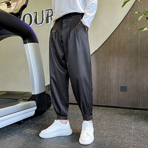 714/K3011P45控65 四季可穿垂感休闲裤哈伦裤工作服夏下装图片