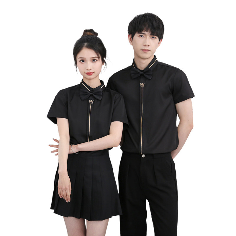 714-C560P40控59/2025新款男女同款工作服衬衫修身制服衬衣ktv,男装衬衫,星座714(原C313)