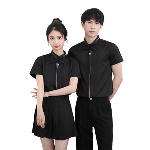714-C560P40控59/2025新款男女同款工作服衬衫修身制服衬衣ktv图片