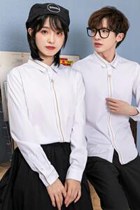 714-D616P45/2025情侣装发型师夜店酒吧餐厅工作服衬衫衬衣S-5XL图片
