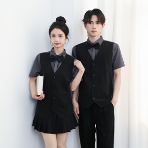 714-H3083P55控79/2025夏季短袖衬衫台球城工作服衬衫假两件制服图片