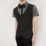 714-H6005P55控69/夏季发型师ktv酒吧衬衫修身假两件团体工作服，男装衬衫，星座714(原C313)