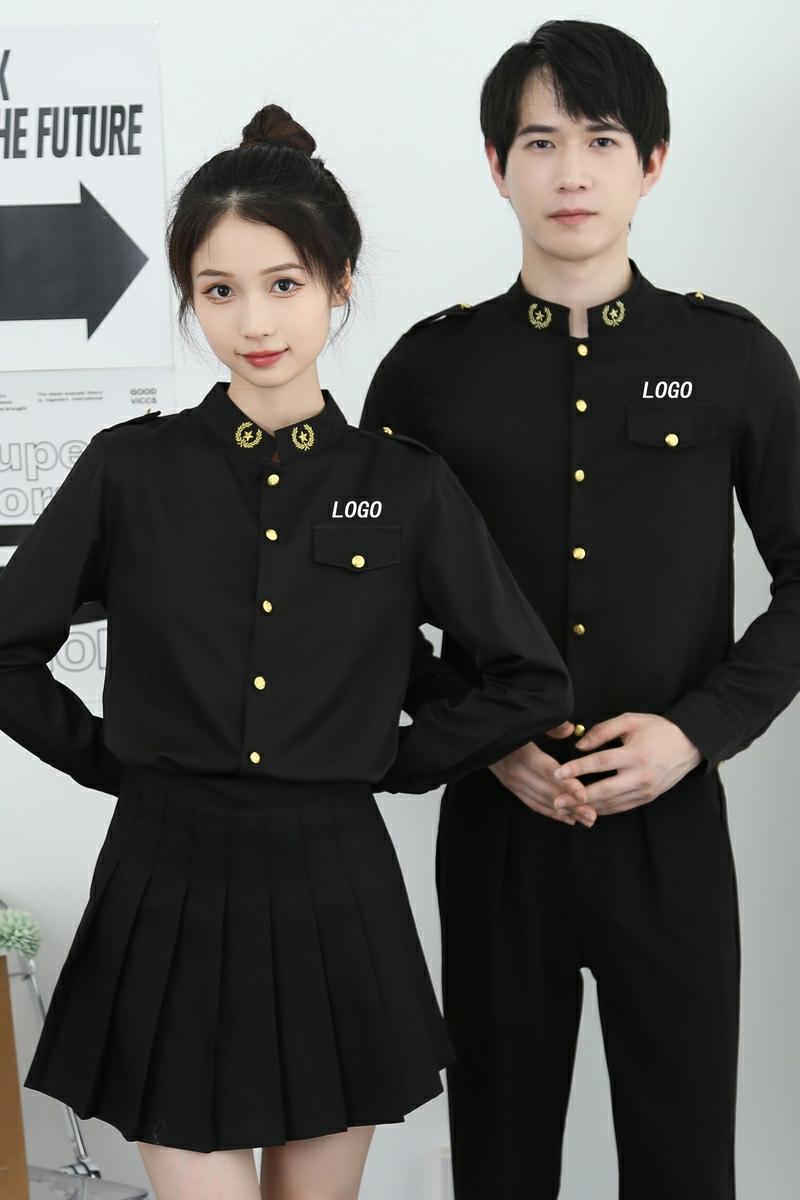 714-D610P45控65/2025春修身工作服衬衫绣花空少制服酒吧发型师,男装衬衫,星座714(原C313)