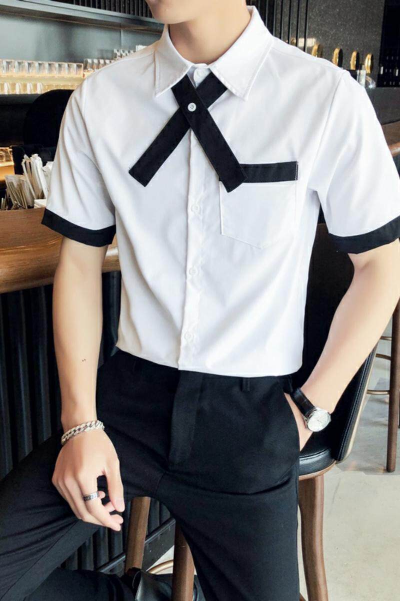 714-C668P40/店主风2025夏季男士工作服班服短袖衬衫ktv衬衣潮流,男装T恤,星座714(原C313)