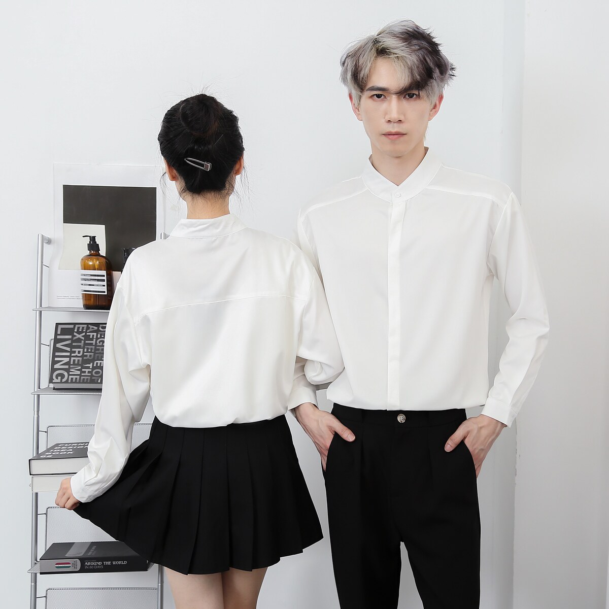 714-D3042P45控69/2025春季新款工作服衬衫ktv酒吧餐厅制服潮,男装衬衫,星座714(原C313)