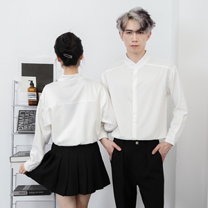 714-D3042P45控69/2025春季新款工作服衬衫ktv酒吧餐厅制服潮图片
