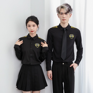 714-D516P45控69/2025春季新款衬衫空少ktv演出服礼服美容美发店图片