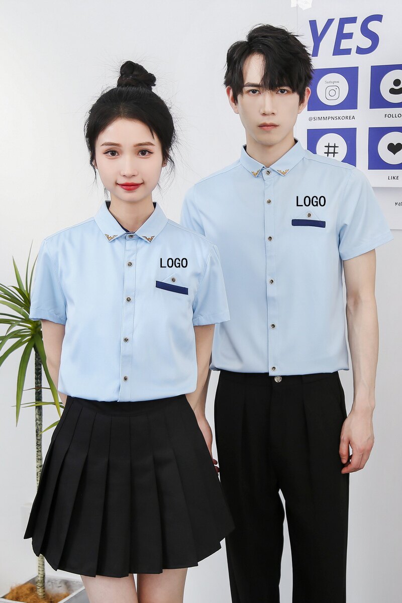 714-Y215P30控49/2025新款工作服衬衫修身短袖餐厅ktv酒吧制服,男装T恤,星座714(原C313)