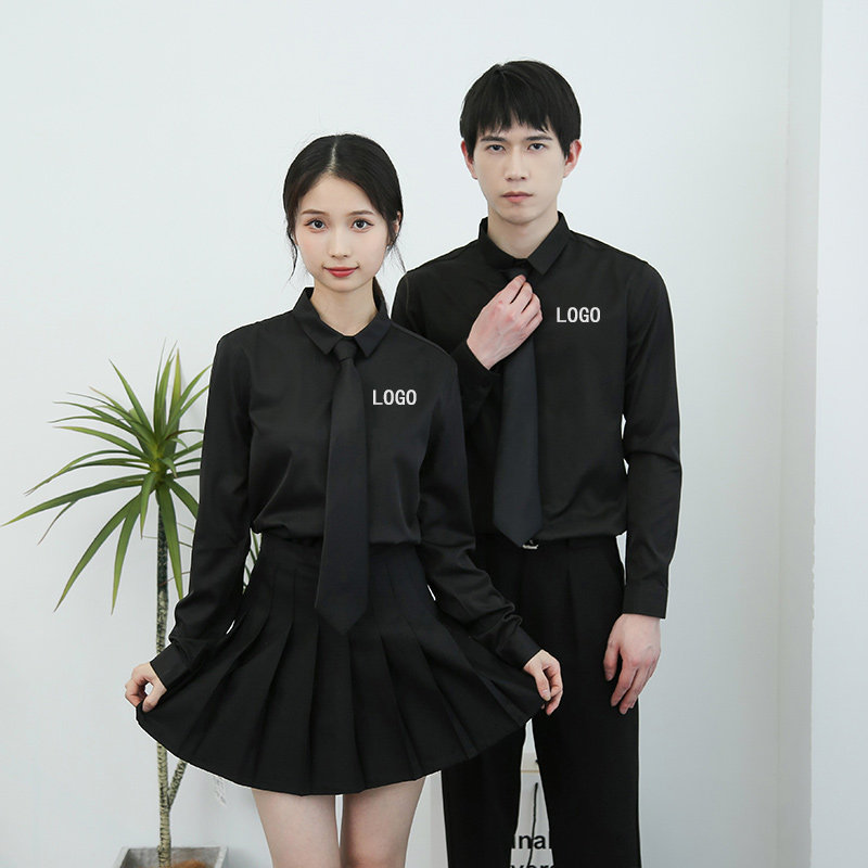 714-C3021送黑领带P33/2025春季修身衬衫夜店酒吧餐厅白黑衬衣，男装衬衫，星座714(原C313)