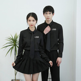 714-C3021送黑领带P33/2025春季修身衬衫夜店酒吧餐厅白黑衬衣，男装衬衫，星座714(原C313)