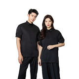714-F636P50控69/2025秋男女日系宽松发型师工作服衬衫logo定制，男装衬衫，星座714(原C313)