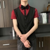 714-H6005P55控69/夏季发型师ktv酒吧衬衫修身撞色假两件工作服，男装衬衫，星座714(原C313)