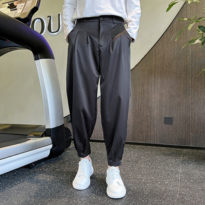 714/K3011P45控65 四季可穿垂感休闲裤哈伦裤工作服夏下装图片