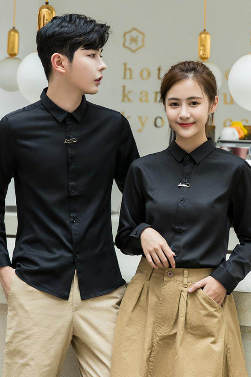 714-D411P45/情侣装2026秋季韩版修身工作服衬衫纯色潮流装S-5XL,男装衬衫,星座714(原C313)