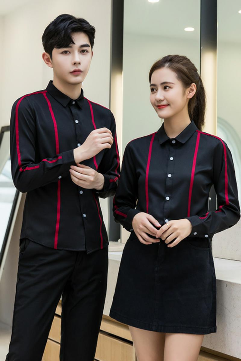 714-D07P45/情侣装2025秋季男女同款长袖衬衫结婚照伴郎服S-5XL,男装衬衫,星座714(原C313)