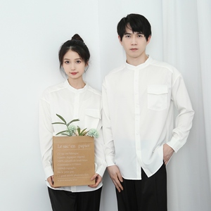 714-D3036P45控65/2025春男女宽松工作服衬衫l立领休闲时尚制服图片
