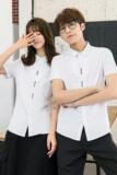 714-C631P40/2025情侣装韩版修身简约短袖衬衫礼服工作衬衣S-5XL，男装T恤，星座714(原C313)