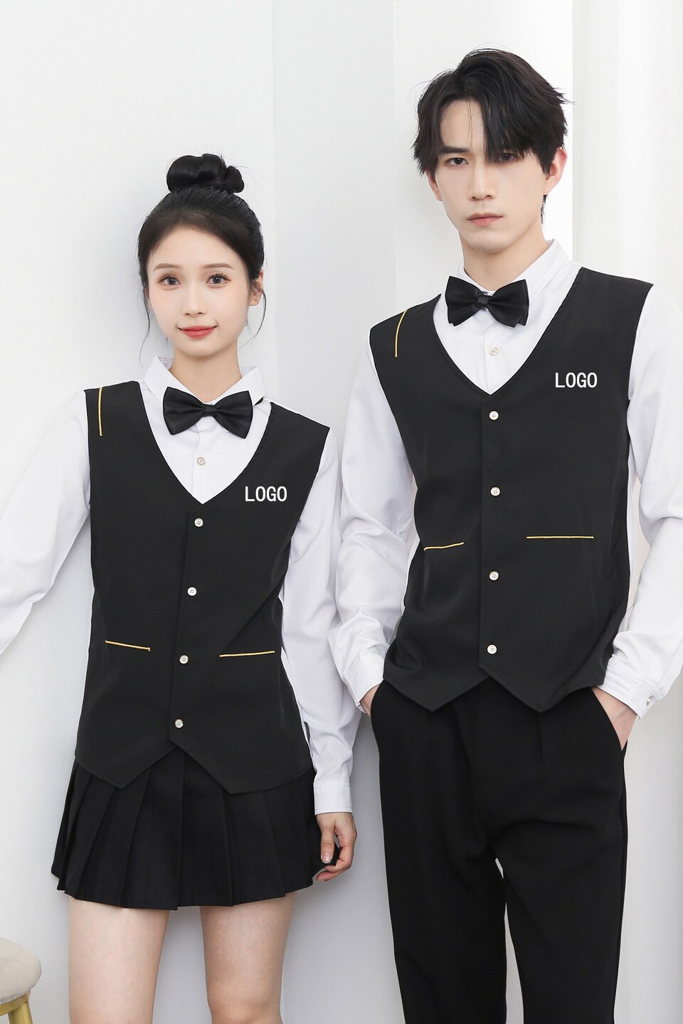 714-H6008P55控79/2025秋发型师假两件台球城ktv工作服男女衬衫,男装衬衫,星座714(原C313)