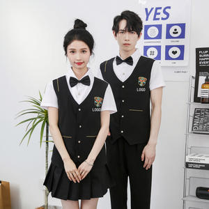 714-H669P55控79/2025新款夏装修身工作服衬衫ktv酒吧台球城制服图片