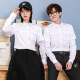 714-D612P45/2025情侣装韩版男士假两件工作服衬衫潮流衬衣S-5XL，男装衬衫，星座714(原C313)