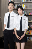 714-C3018P33送黑领带/2025夏五分中袖衬衫工作服衬衣ktv酒店纯，男装衬衫，星座714(原C313)