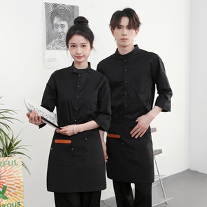 714-F3076P50控79/2025夏季男女工作服衬衫立领餐厅工作服制服图片