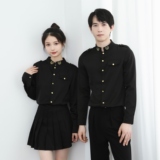 714-D610P45控65/2025春修身工作服衬衫绣花空少制服酒吧发型师，男装衬衫，星座714(原C313)