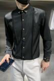 714-9223P40/店主风2025春季男士修身衬衫工作服衬衣潮制服装，男装衬衫，星座714(原C313)