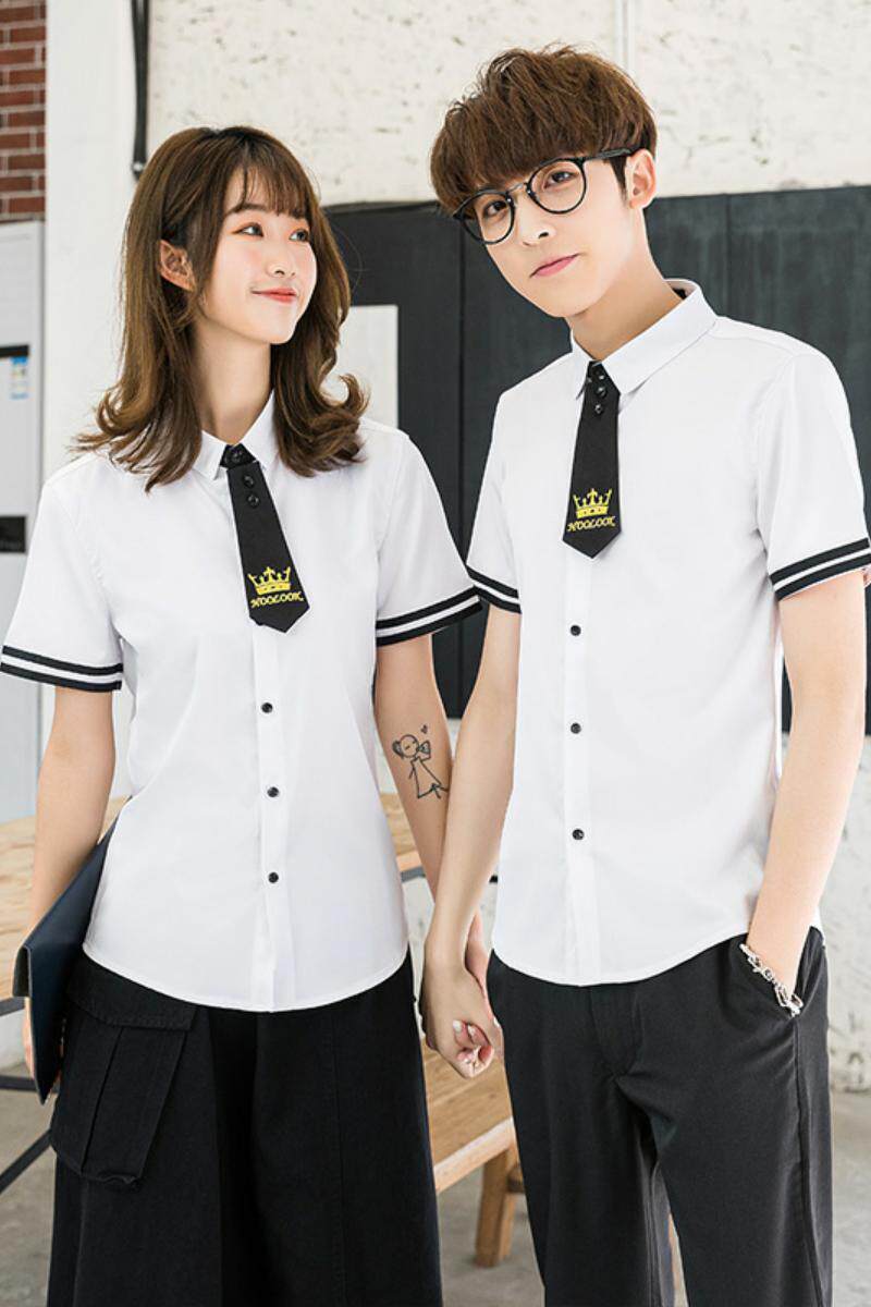 714-C630P40/2025情侣装学生服校服班服衬衫领带装饰衬衣潮S-5XL,男装衬衫,星座714(原C313)