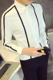 714-D07P45/社会小伙店主风2025春季发型师男长袖衬衫制服S-5XL，男装衬衫，星座714(原C313)