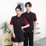 714-H3082P55控79/2026夏季短袖台球城工作服衬衫假两件马甲制服，男装背心/马甲，星座714(原C313)