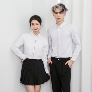 714-D616P45控69/2025春季新款衬衫ktv演出服礼服美容美发店衬衣图片
