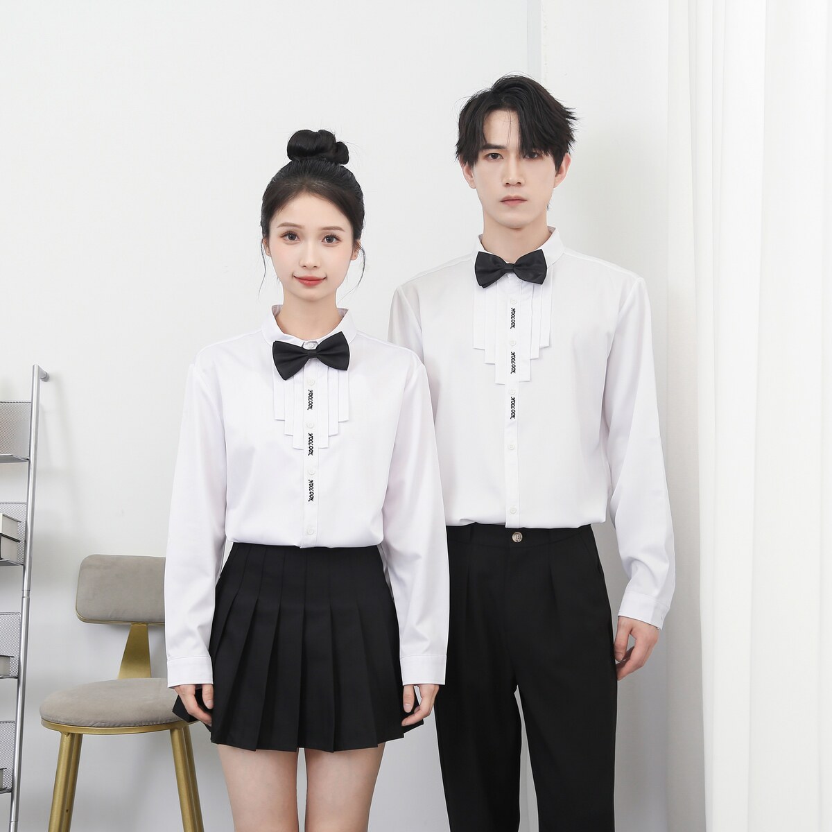 714-D3059P45控59/2025秋季衬衫发型师奶茶店西餐厅工作服礼服,男装衬衫,星座714(原C313)