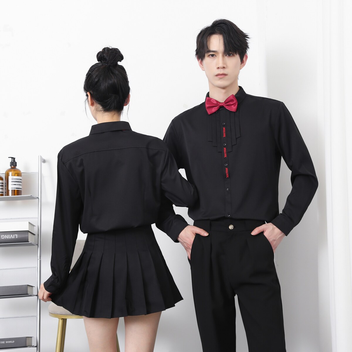 714-D3059P45控59/2025秋季衬衫发型师奶茶店西餐厅工作服礼服,男装衬衫,星座714(原C313)