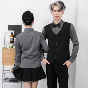 714-H3067P55控69/2026春季新款ktv酒吧餐厅网吧桌球城工作服制服图片