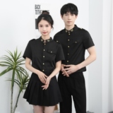 714-D607P45控69/2025新款夏季短袖空少工作服立领ktv酒吧制服，男装T恤，星座714(原C313)