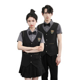 714-H669P55控79/2025新款夏装男女假两件ktv台球城流制服工作服，男装工装外套，星座714(原C313)