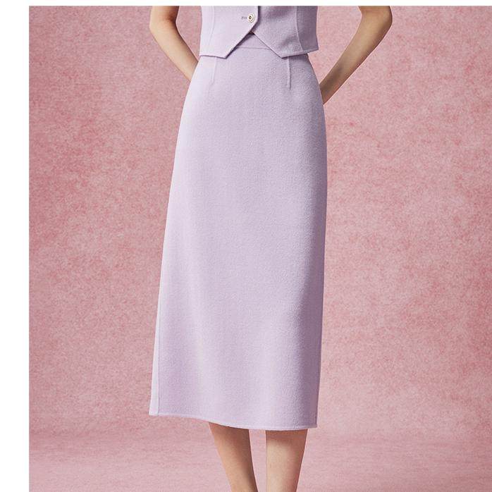 纯羊毛双面呢半身裙2025秋冬优雅修身高品质显瘦中长直筒裙女,女装/女士精品,半身裙,淘宝优惠券,粉丝福利购,淘宝优惠卷