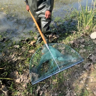 T型三角形捞鱼网新款扒田螺蛳网捞虾耙抄网推网推河蚌小虾米神器